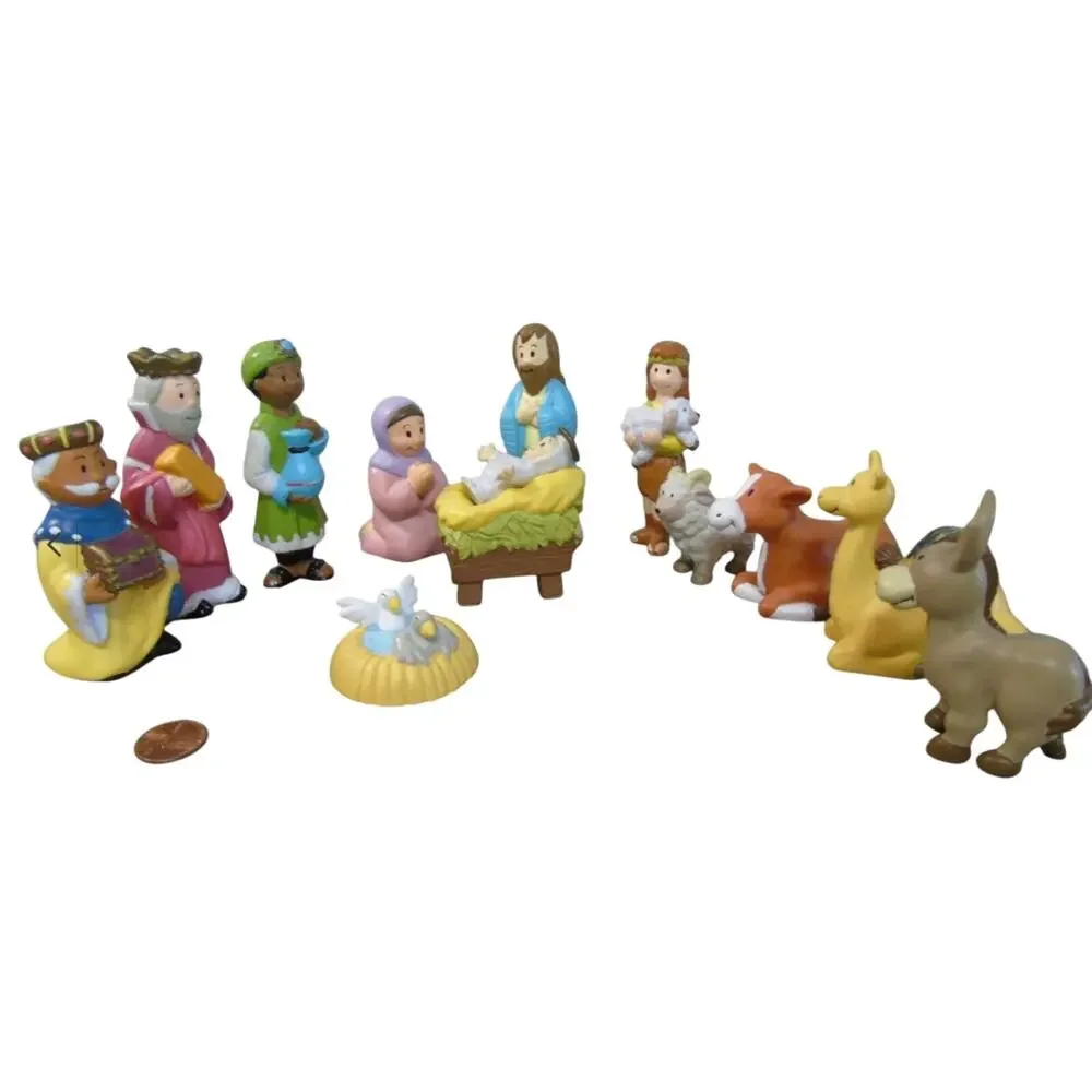 House of Lloyd Childs First Nativity Set 13 Pc Christmas Holy Family PVC Toy Vtg